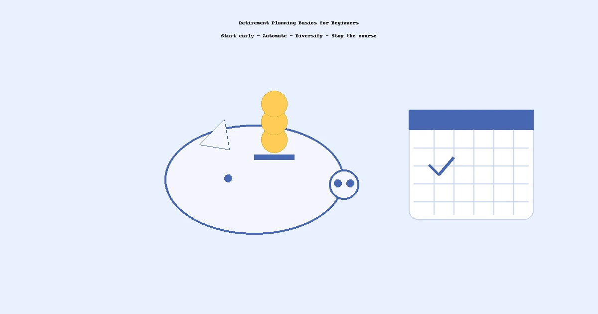 Piggy bank and calendar symbolizing retirement planning basics