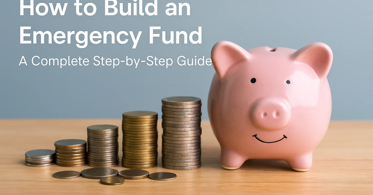 Organized emergency fund with piggy bank, calendar, and budget planner