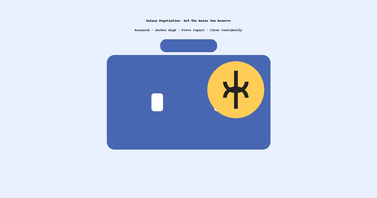 Salary negotiation concept with briefcase and dollar coin